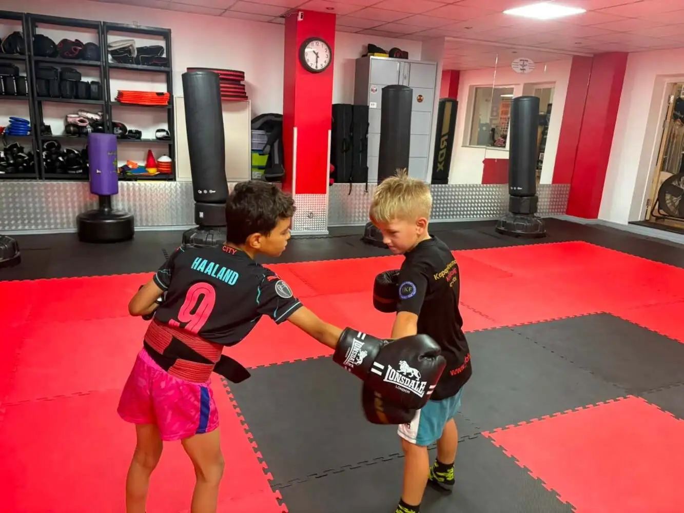 Junior students training at The Black Belt Foundation Chorley