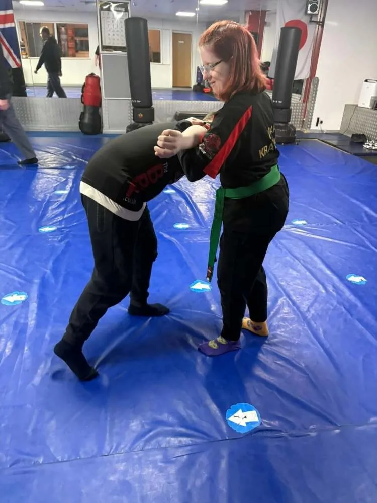Students practising grappling at The Black Belt Foundation Chorley
